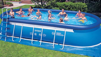 Intex 24 ft x 12 ft Framed Above Ground Swimming Pool