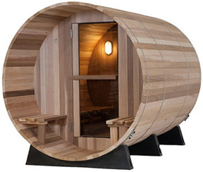 Barrel Sauna with Canopy